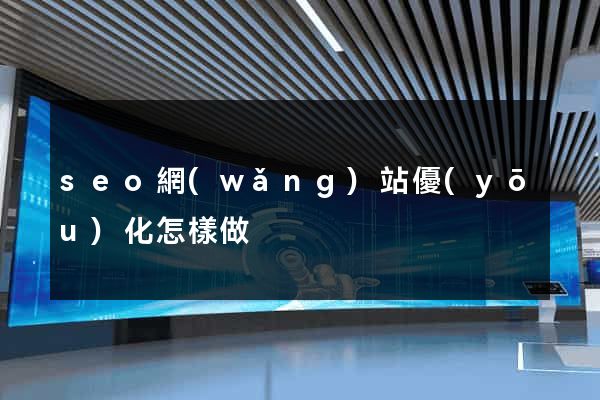 seo網(wǎng)站優(yōu)化怎樣做
