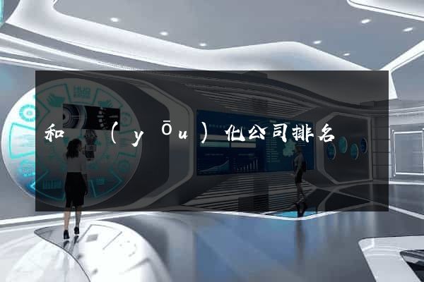 和縣優(yōu)化公司排名