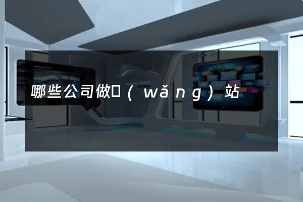 哪些公司做網(wǎng)站