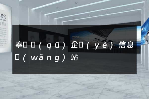 奉賢區(qū)企業(yè)信息網(wǎng)站
