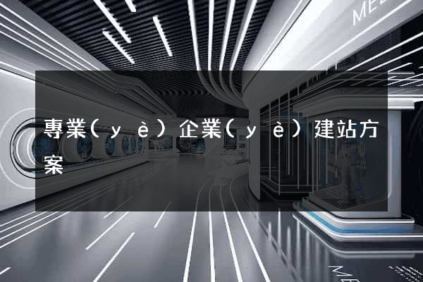 專業(yè)企業(yè)建站方案