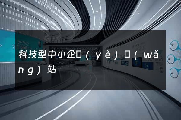 科技型中小企業(yè)網(wǎng)站