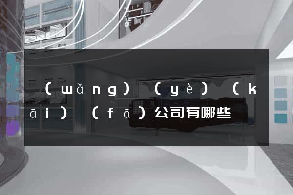 網(wǎng)頁(yè)開(kāi)發(fā)公司有哪些