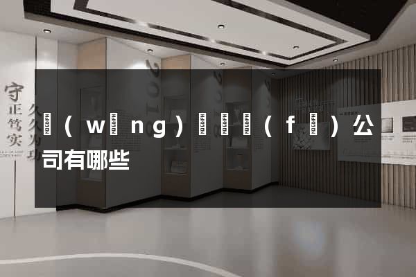 網(wǎng)頁開發(fā)公司有哪些