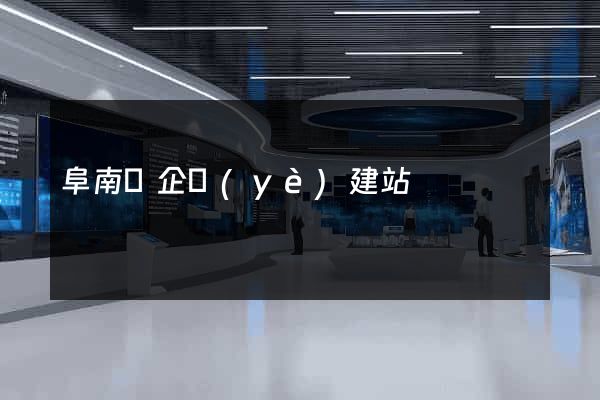 阜南縣企業(yè)建站