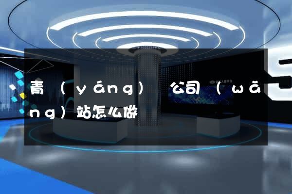 青陽(yáng)縣公司網(wǎng)站怎么做